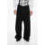 Balenciaga Wide-Leg Tailoring Pants With Front Pleates Black