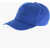 Alexander McQueen Solid Color Cap With Ton Sur Ton Logo Blue