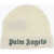 Palm Angels Ribbed Beanie With Embroidered Logo White