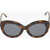 LINDA FARROW Tortoiseshell- Motif Cat Eye Sunglasses Brown