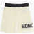 Moncler Kids Pleated Skirt With Logoed Elastic Band White