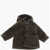 DOUUOD Solid Color Sherpa Coat With Hood Brown