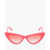 LINDA FARROW The Attico Cat Eye Dora Sunglasses Pink