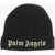 Palm Angels Ribbed Beanie With Embroidered Logo Black