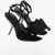 Salvatore Ferragamo Satin Helena Sandals With Front Bow 10.5Cm Black