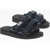 Suicoke Bandana Motif Moto Sandals With Touch Strap Closure Blue