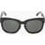 LINDA FARROW Solid Color Jenson Maxi Sunglasses Black