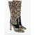 Gucci Python Printed Leather Under-The-Knee Boots 11Cm Beige