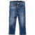 DSQUARED2 Vintage Effect Clement Jeans With Visible Stiching Blue