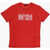 N°21 Kids Cotton Crew-Neck T-Shirt With Logo Red