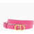 Dior Reversible Leather Belt With Logoed Buckle 20Mm Pink