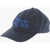 Alexander McQueen Cotton Twill Baseball Cap Blue