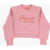 Diesel Red Tag Brushed Cotton Crew-Neck Sweatshirt With Embossed Lo Pink