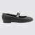 Casadei Casadei Black Leather Flat Black