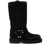 3JUIN 3Juin Suede Calf Leather Demi Knee-High Boots Black