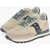 Saucony Suede And Canvas Jazz Low Top Sneakers With Contrasting Deta Beige