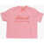 Diesel Cotton Tyfrifsl Crew-Neck T-Shirt With Velvet Logo Pink