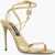 Dolce & Gabbana Patent Leather Keira Sandals With Decorative Lock 10Cm Gold