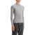 MUGLER Fitted Long-Sleeved Top GREY MELANGE