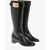 Gucci Naplack Patent Leather Boots With Strap Black