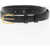 Céline Croco Leather Belt 20Mm Black