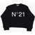 N°21 Kids Brushed Cotton Crew-Neck Sweatshirt With Printed Logo Black