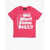 DSQUARED2 Printed Relax Crew Neck T-Shirt Pink