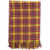 ETRO Checked Virgin Wool Maxi Scarf With Fringes Yellow