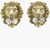 Gucci Golden-Effect Lion-Shaped Earrings Gold