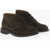 Doucal's Solid Color Suede Derby Shoes Brown