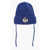 MINI RODINI Solid Color Ribbed Beanie With Contrasting Logo Patch Blue