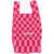 LAST FRAME Two-Tone Checked Mini Bag With Faux Leather Shoulder Strap Pink