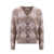 ETRO Virgin wool cardigan with back logo embroidery Beige