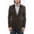 Tonello Velvet Blazer With Satin Detailing Brown