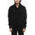 Saint Laurent Shawl Neck Fleeced Cotton Sweatshirt Black