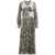 Pierre Louis Velvet maxi dress with floral print Multicolor