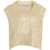 AKEP Metallic vest in chunky knit Gold