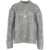 AKEP Chunky knit sweater in metallic look Silver