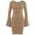 AKEP Knit dress with cut-out at the back Brown