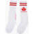 DSQUARED2 Solid Color Long Socks With Contrasting Details White