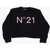 N°21 Kids Cotton Crew-Neck Sweatshirt With Frontal Logo Black