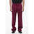 Gucci Wool Wide-Leg Pants With Cuffs Burgundy