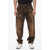 Aries Distressed Logoed Denims With Acid-Wash Effect Brown