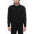 Saint Laurent Crew Neck Openwork Mohair Blend Sweater Black