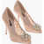 Dolce & Gabbana Lace Pumps With Jewel Detail Heel 7 Cm Beige