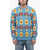 Gucci Crew Neck Mushroom Cotton Blend Sweater Light Blue