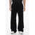 Saint Laurent Fleeced Cotton Straight Fit Sweatpants Black