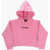 DSQUARED2 Solid Color Hoodie With Printed Logo Pink