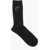 Dior Ribbed Cotton Long Socks Black