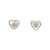 Tory Burch Tory Burch Kira Heart Studs TORY GOLD / MOTHER OF PEARL